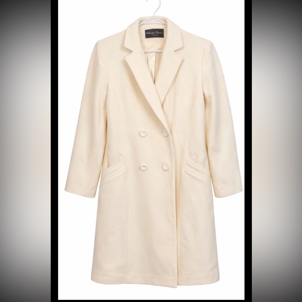 Wellington Fashions Merino Wool Vintage Ivory Women’s Coat USA Made Size Medium